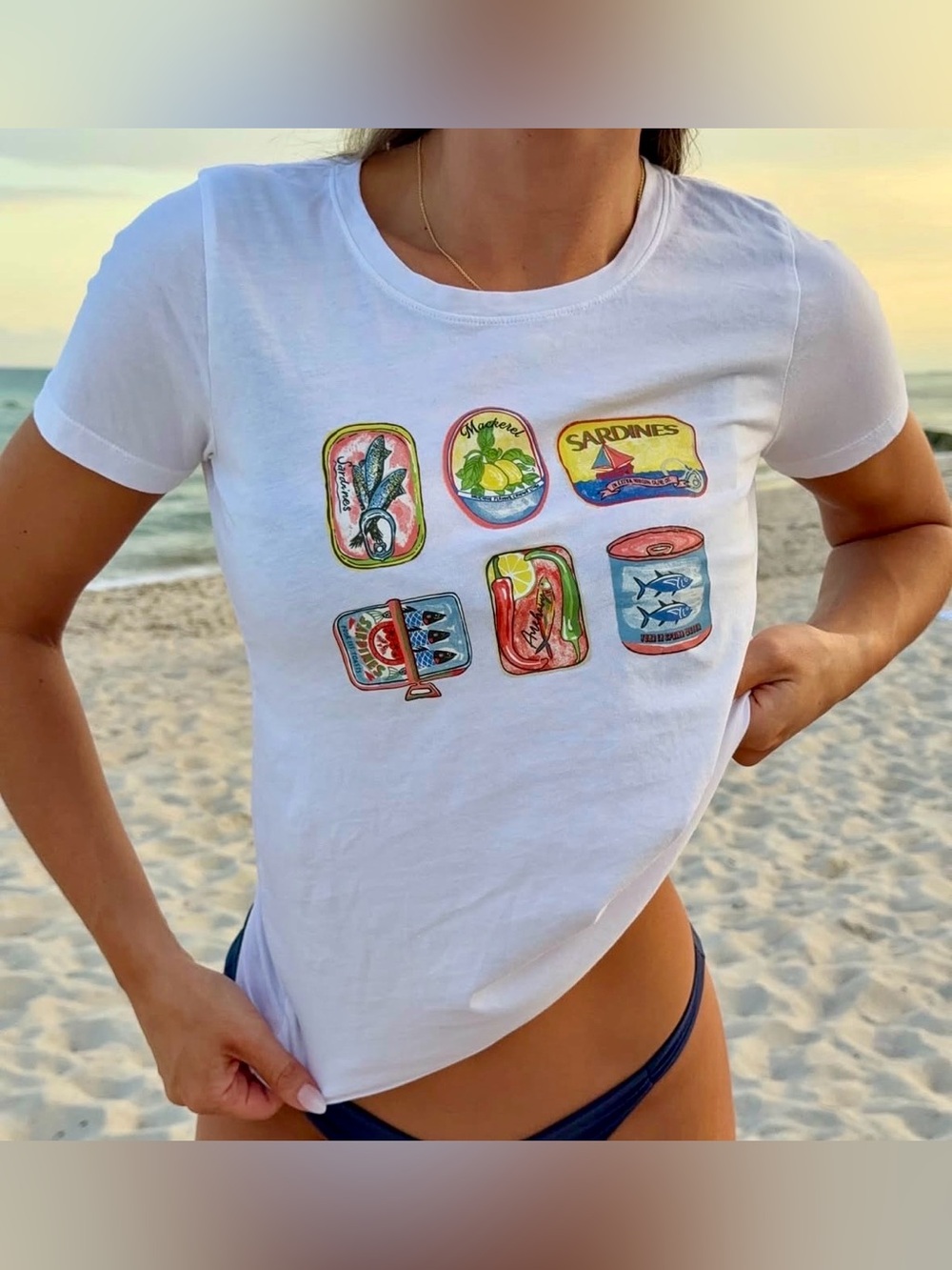 🐟NWT Women’s Tin Fish Collector Graphic Tee by J. Crew XS🐟